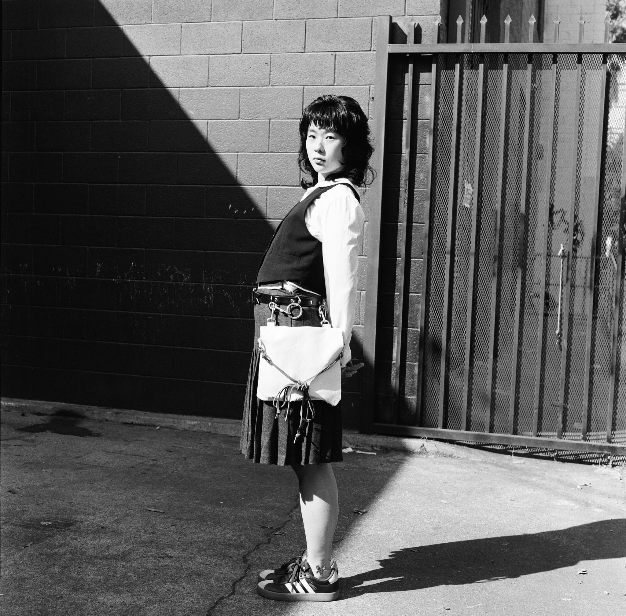 Acc. 31A - Black/Navy Pinstripe Bag