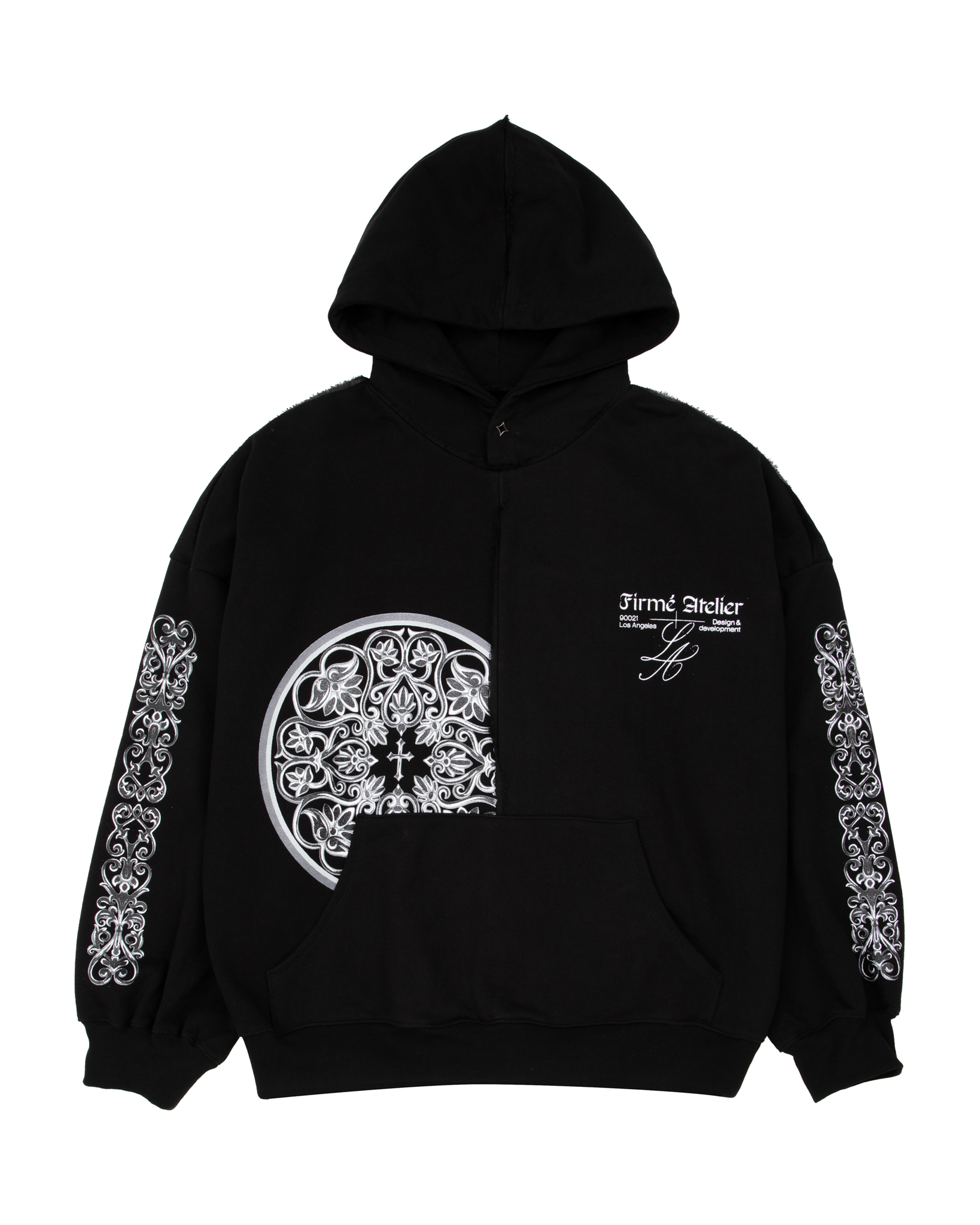 Ornamental Split Seam Hoodie