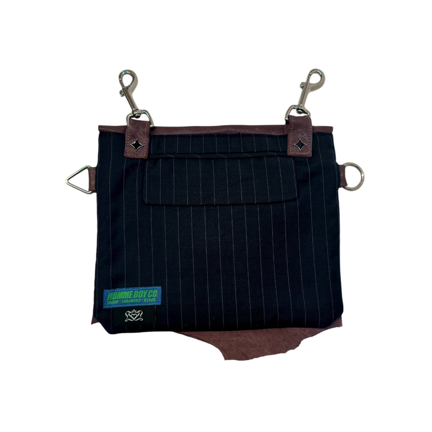 Acc. 31A - Plum/Navy Pinstripe Bag