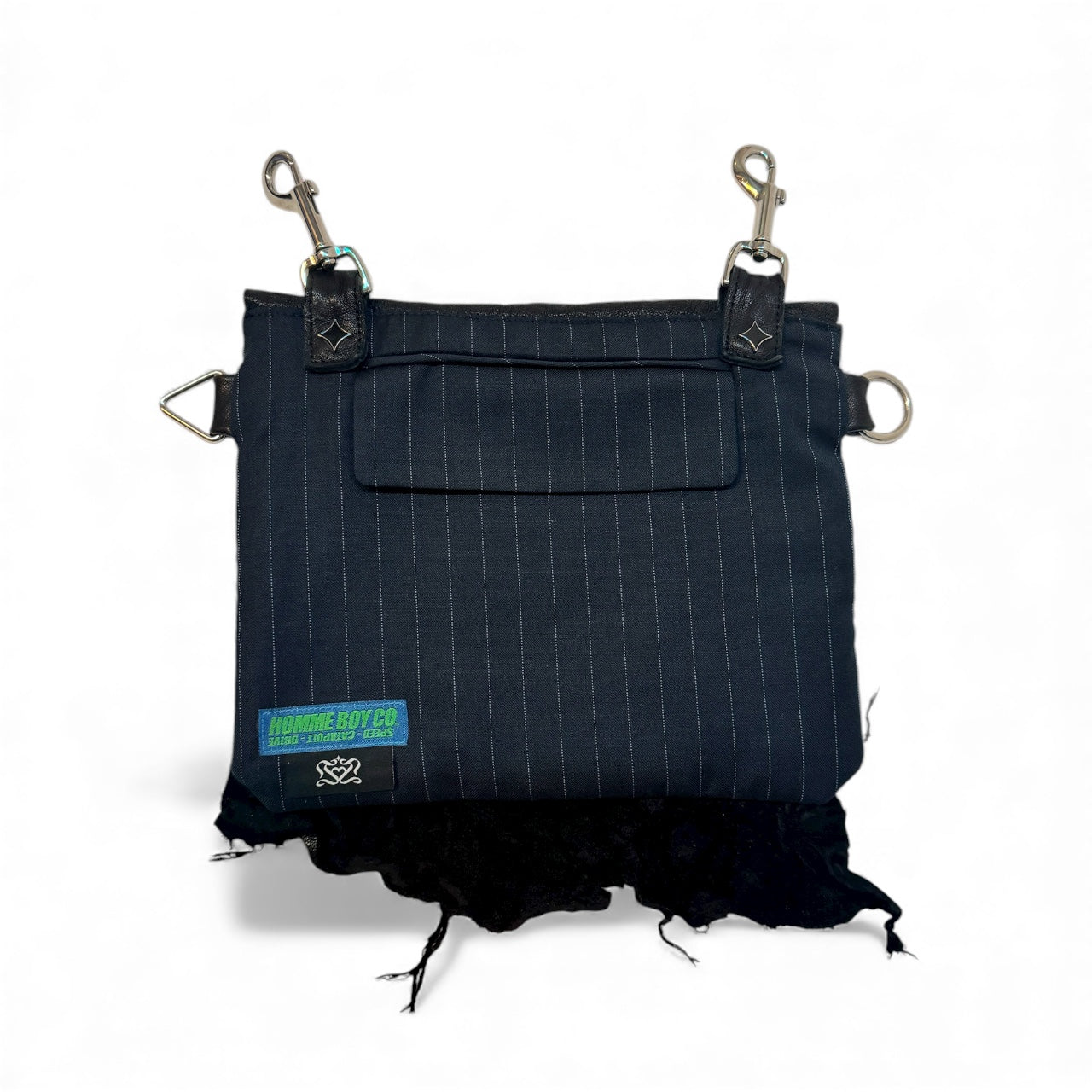 Acc. 31A - Black/Navy Pinstripe Bag