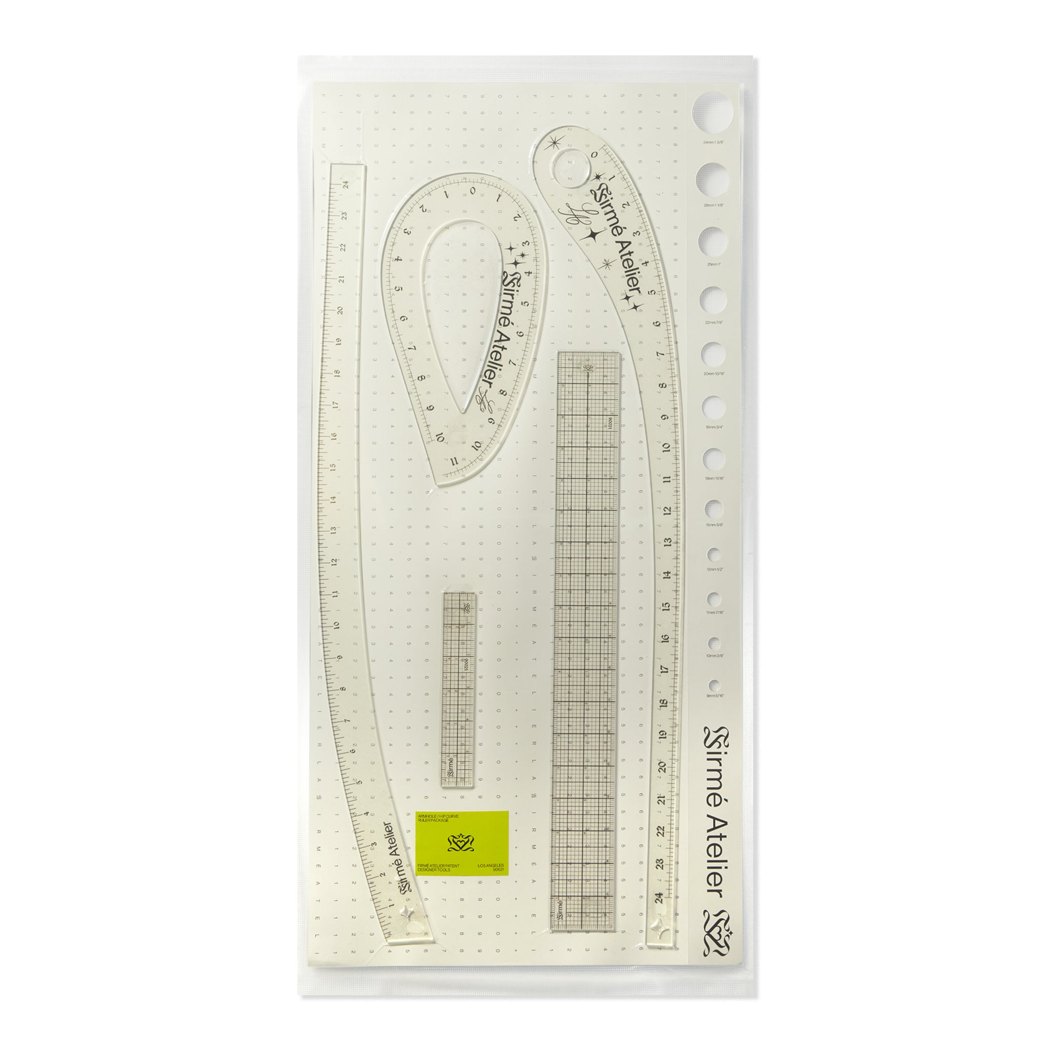 Firmé Atelier Acrylic Ruler Set (Clear)